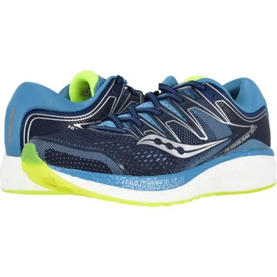 Saucony Hurricane Iso 5 Navy / Citron S10460-1 Women's In Blue