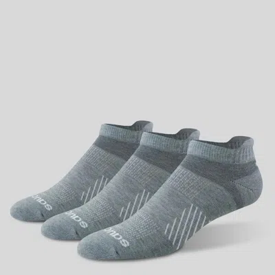 Saucony Inferno Cushion No Show Tab Sock Greyheather In Gray