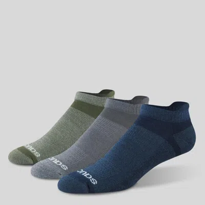 Saucony Inferno Cushion No Show Tab Sock Navy|flint|olivine In Blue