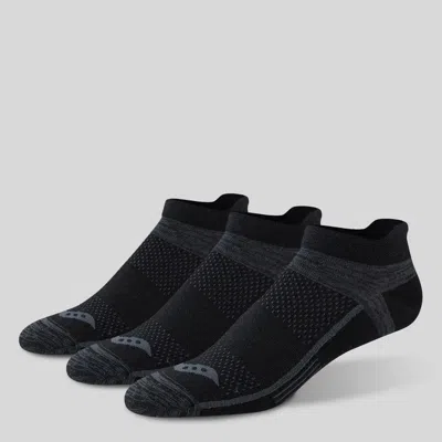 Saucony Inferno Ultralight No Show Tab 3-pack Sock Black