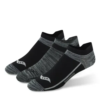 Saucony Inferno Ultralight No Show Tab 3-pack Sock Blackassorted In Multi