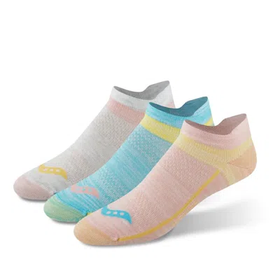 Saucony Inferno Ultralight No Show Tab 3-pack Sock Lightpinkassorted In Multi