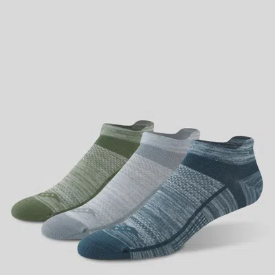 Saucony Inferno Ultralight No Show Tab 3-pack Sock Navy|flint|olivine In Blue