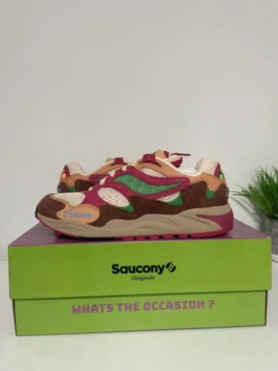 Pre-owned Saucony Jae Tips X  Grid Shadow 2 'wear To A Party' Brown S70826-2 - Men's 10.5