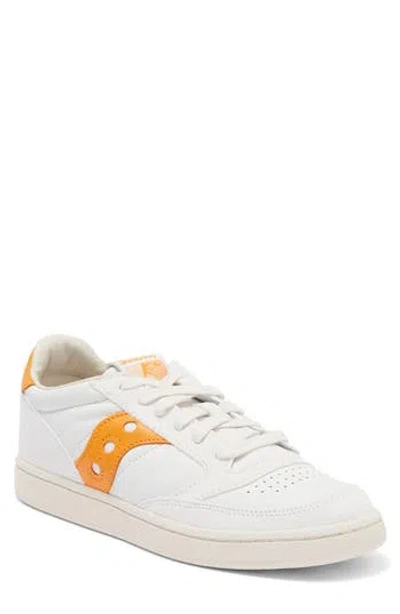 Saucony Jazz Court Sneaker In White/orange