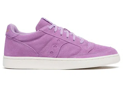 Pre-owned Saucony Jazz Court Split Suede (women's) Sneakers In Purple
