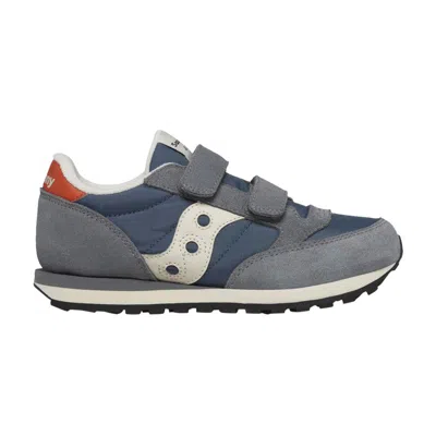 Pre-owned Saucony Jazz Hook & Loop Big Kid 'grey Blue Orange' | Kid's Size 2