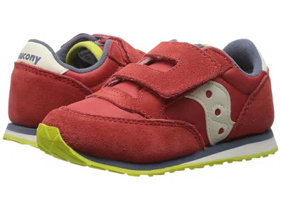 Saucony Jazz Hook Loop Sneaker (toddler/little Kid) Kids Shoes Red/blue/lime : 6.5 Toddler M, Suede/textile In Multi