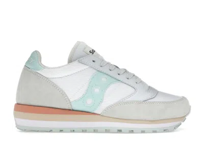 Pre-owned Saucony Jazz Triple Glitter (women's) Sneakers In White/light Blue