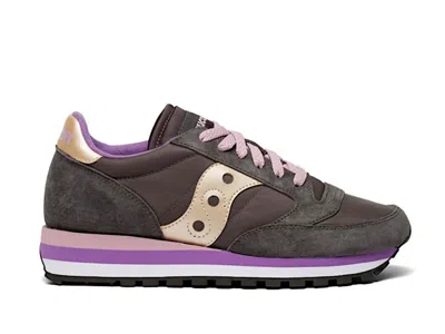 Pre-owned Saucony Jazz (women's) Sneakers In Triple Grigio/viola