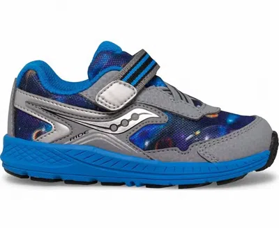 Saucony Kids' Junior Boy's Ride 10 Shoe In Gray/blue/space In Multi