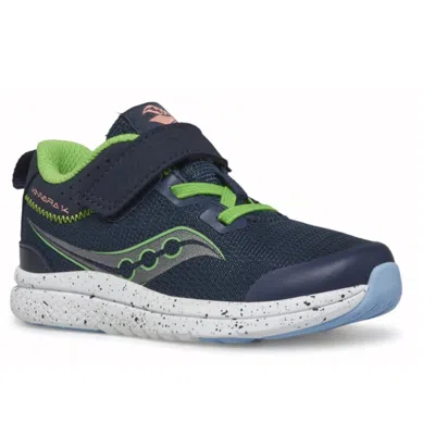 Saucony Junior Kid's Kinvara 14 Ac Sneakers In Navy/green In Multi