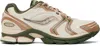 Saucony Khaki & Off-white Seanella Abraham Edition Progrid Triumph 4 Sneakers In Cream/doe