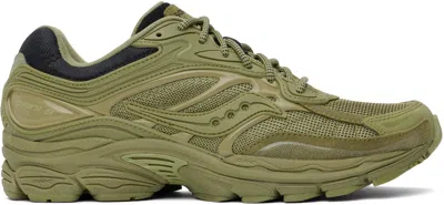 Saucony Khaki Progrid Omni 9 Armor Sneakers In Green