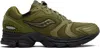 Saucony Khaki Progrid Triumph 4 Gorpcore Sneakers In Green