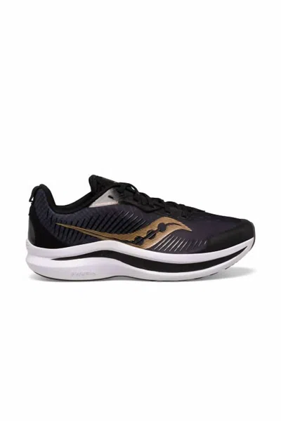 Saucony Kid's Endorphin Running Shoes In Black/gold