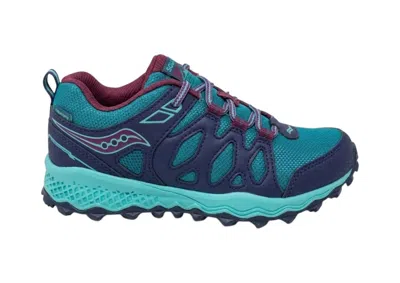 Saucony Kid's Girls Peregrine Sneakers In Shield Navy/turquiose In Blue