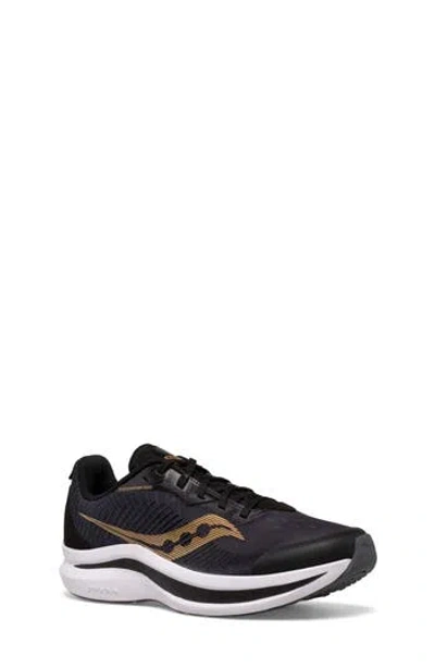 Saucony Kids' Endorphin Running Shoe In Black/gold
