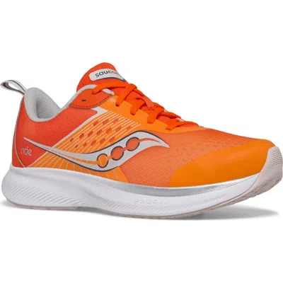 Saucony Kids' Ride Kdz Running Shoe In Orange/sunset