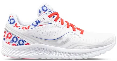 Pre-owned Saucony Kinvara 11 Prinkshop (women's) Sneakers In White/red/blue In Multi