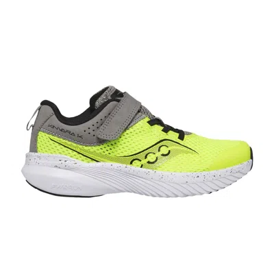 Pre-owned Saucony Kinvara 14 A/c Big Kid 'citron Grey' | Yellow | Kid's Size 12