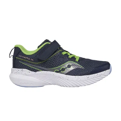 Pre-owned Saucony Kinvara 14 A/c Big Kid 'navy Green' | Blue | Kid's Size 12