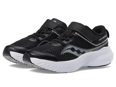 Saucony Kinvara 14 A/c Sneakers (little Kid/big Kid) Kid's Shoes Black/grey : 13.5 Little Kid W, Synthetic/t In Multi