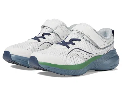 Saucony Kinvara 14 A/c Sneakers (little Kid/big Kid) Kid's Shoes Grey/blue/green : 1 Little Kid M In White