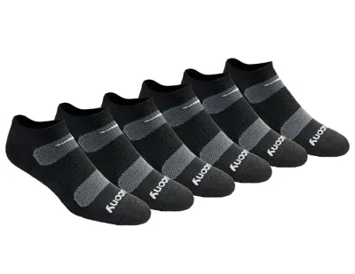 Saucony Legacy Performance No Show 6-pack Socks Black