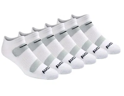 Saucony Legacy Performance No Show 6-pack Socks White
