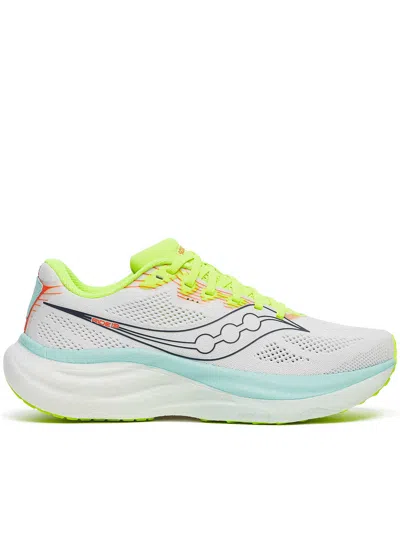 Saucony Light Tonal Running Sneakers With Neon Accents In Multi