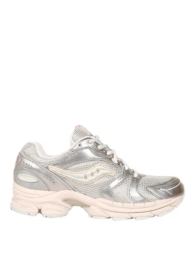 Saucony Logo Trainers In Silver