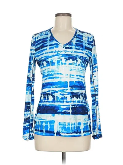 Pre-owned Saucony Long Sleeve T-shirt In Blue