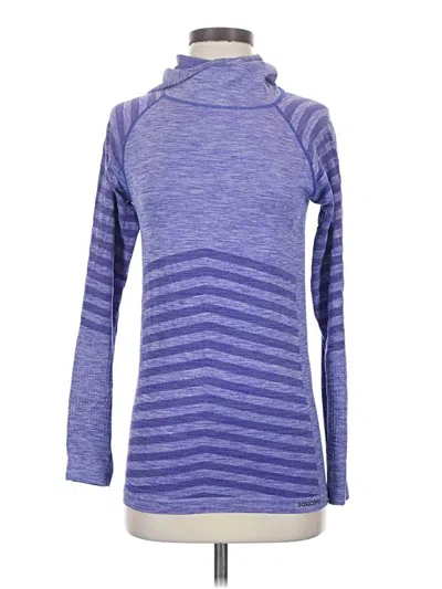 Pre-owned Saucony Long Sleeve Turtleneck In Purple