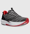 Saucony Men's Echelon 9 In Charcoal/redsky In Multi