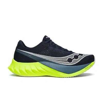 Pre-owned Saucony Men's Endorphin Pro 4 Running Shoes - Navy/citron Nwb