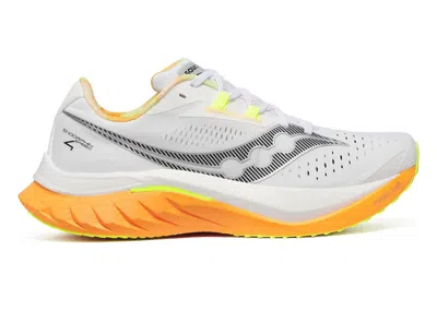 Saucony Men's Endorphin Speed 4 Sneakers In White And Peel In Multi