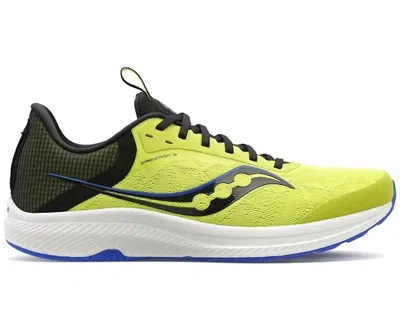 Saucony Men's Freedom 5 Running Shoes In Acid/blue Raz In Multi