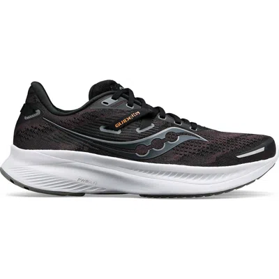 Saucony Men's Guide 16 Running Shoes - Wide In Black/white In Multi