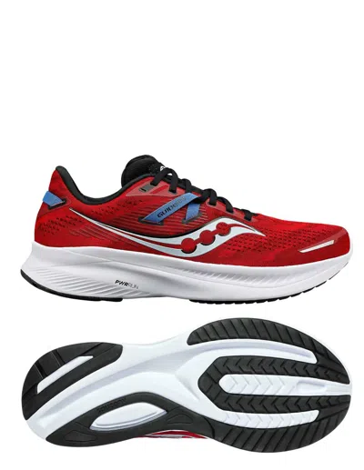 Saucony Men's Guide 16 Running Shoes In Dahlia/black In Red