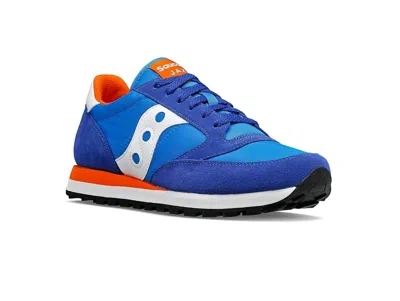 Saucony Men's Jazz Original Low Top Sneakers In Blue/orange In Multi