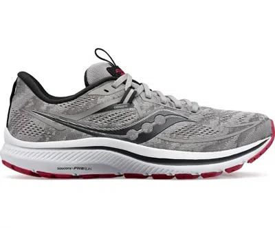 Saucony Men's Omni 21 Running Shoes In Alloy/garnet In Multi