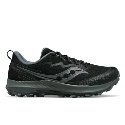 Saucony Men's Peregrine 14 Gtx Trail Running Sneakers In Black/carbon In Multi