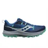 Saucony Men's Peregrine 14 Trail Running Shoes In Navy/mint In Multi