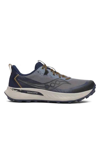 Saucony Men's Peregrine 15 Trail Running Shoes In Cinder/navy In Multi