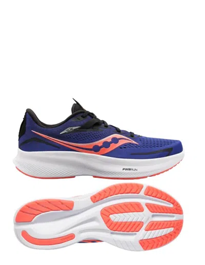 Saucony Men's Ride 15 Running Shoes In Sapphire/vizired In Multi