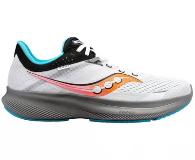 Saucony Men's Ride 16 Running Shoe In White/gravel