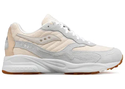 Pre-owned Saucony Men's  3d Grid Hurricane Blank Canvas Sneakers In Undyed/beige