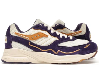 Pre-owned Saucony Men's  3d Grid Hurricane Claima Claim A Seat Portland Sneakers In Purple/cream