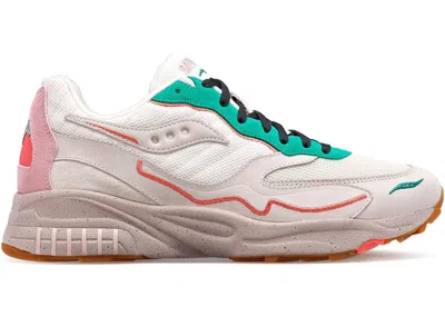 Pre-owned Saucony Men's  3d Grid Hurricane Premium Sneakers In Sand/green In Multi